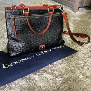 Dooney and Bourke ostrich leather large crossbody